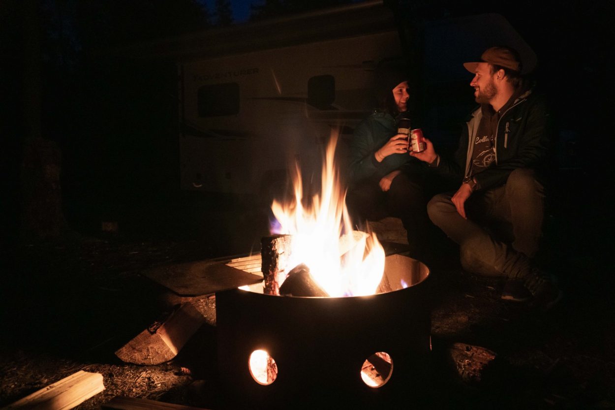 snaring campground lagerfeuer