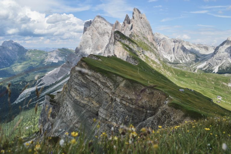 Seceda Wanderung Ausblick Geislerspitzen