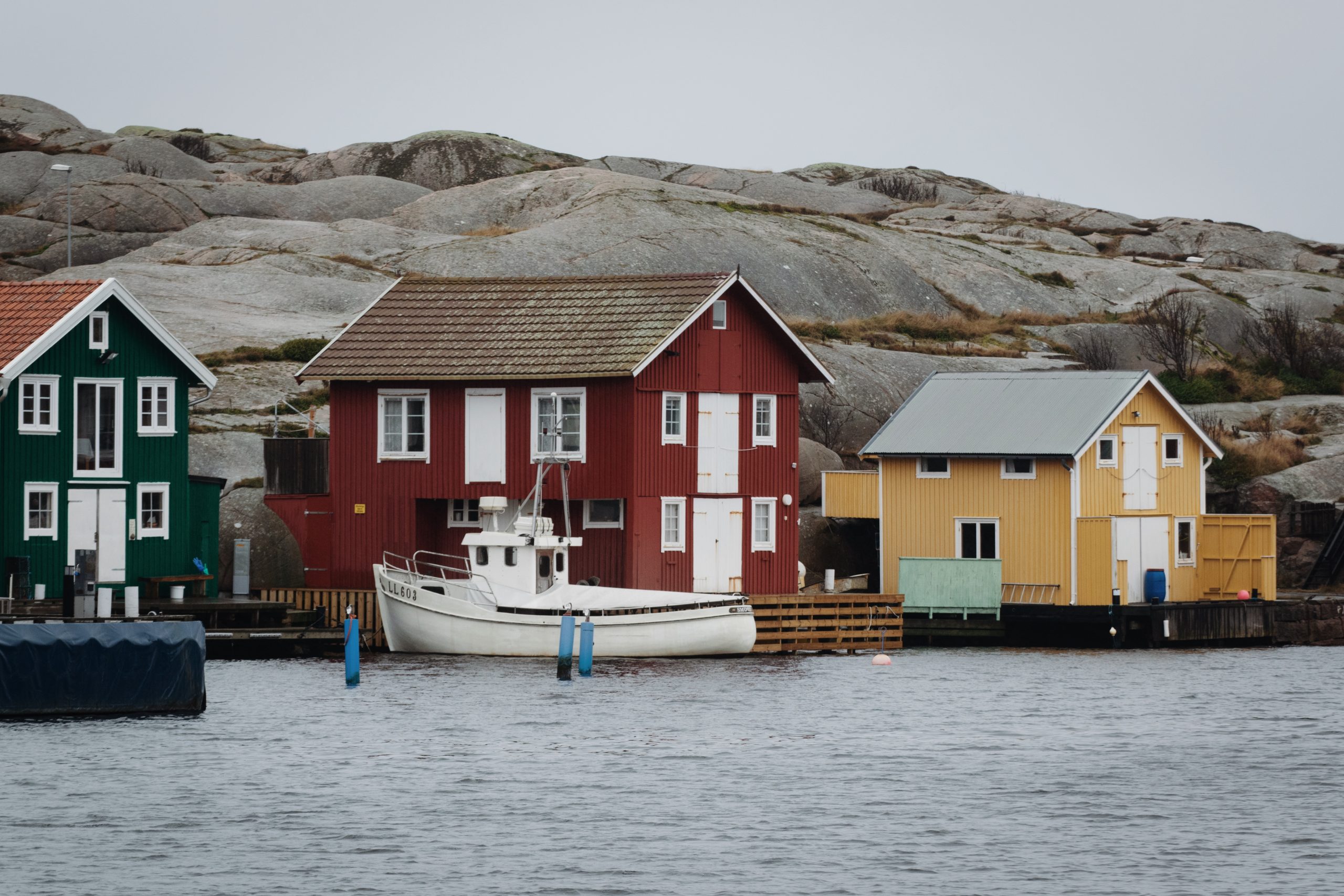 Smögen Westküste Schweden bunte Häuser Roadtrip