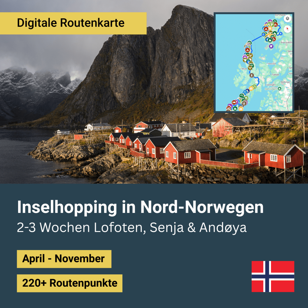 Digitale Routen-Karten: 7-10 Tage alle Highlights der Lofoten