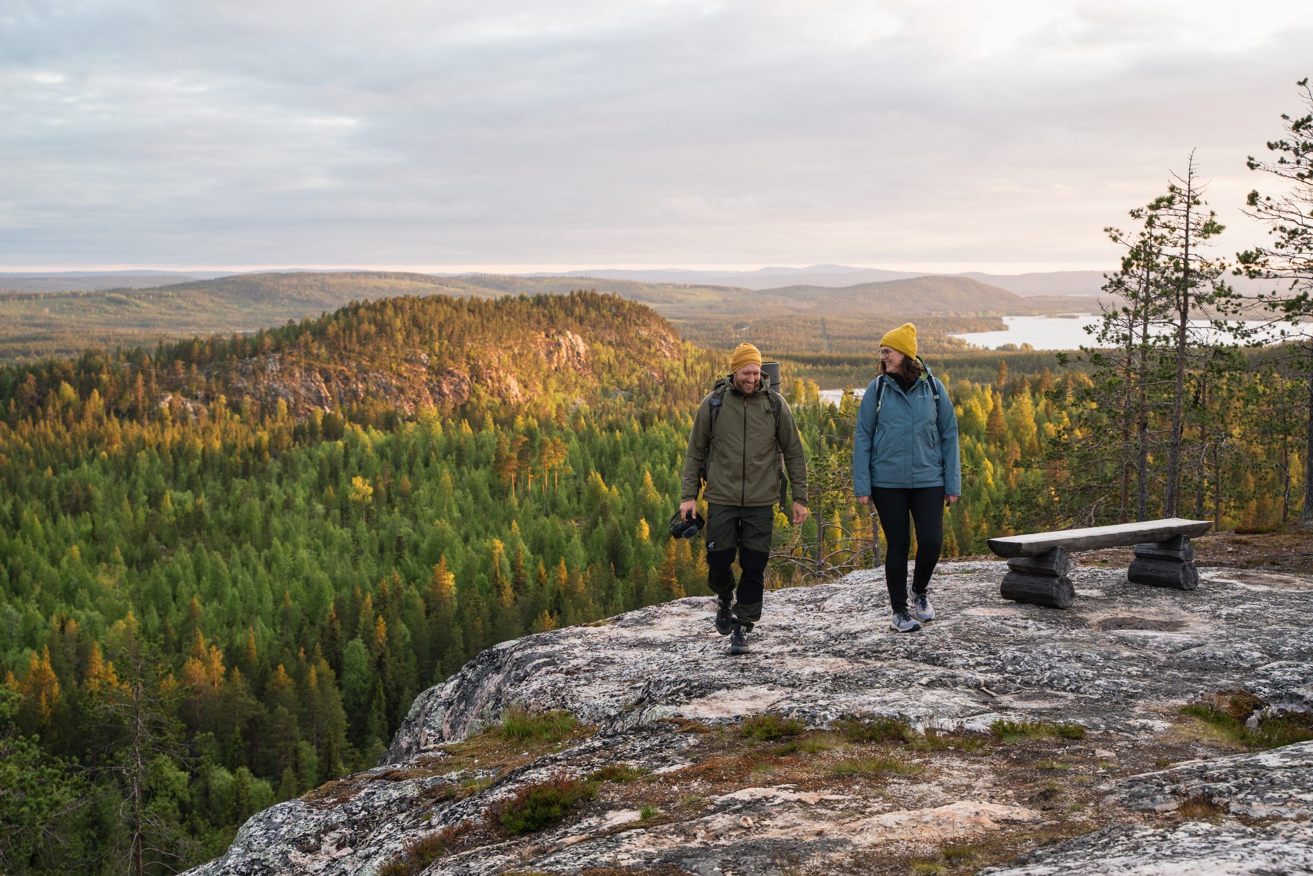Polarkreis Wanderung Herbst