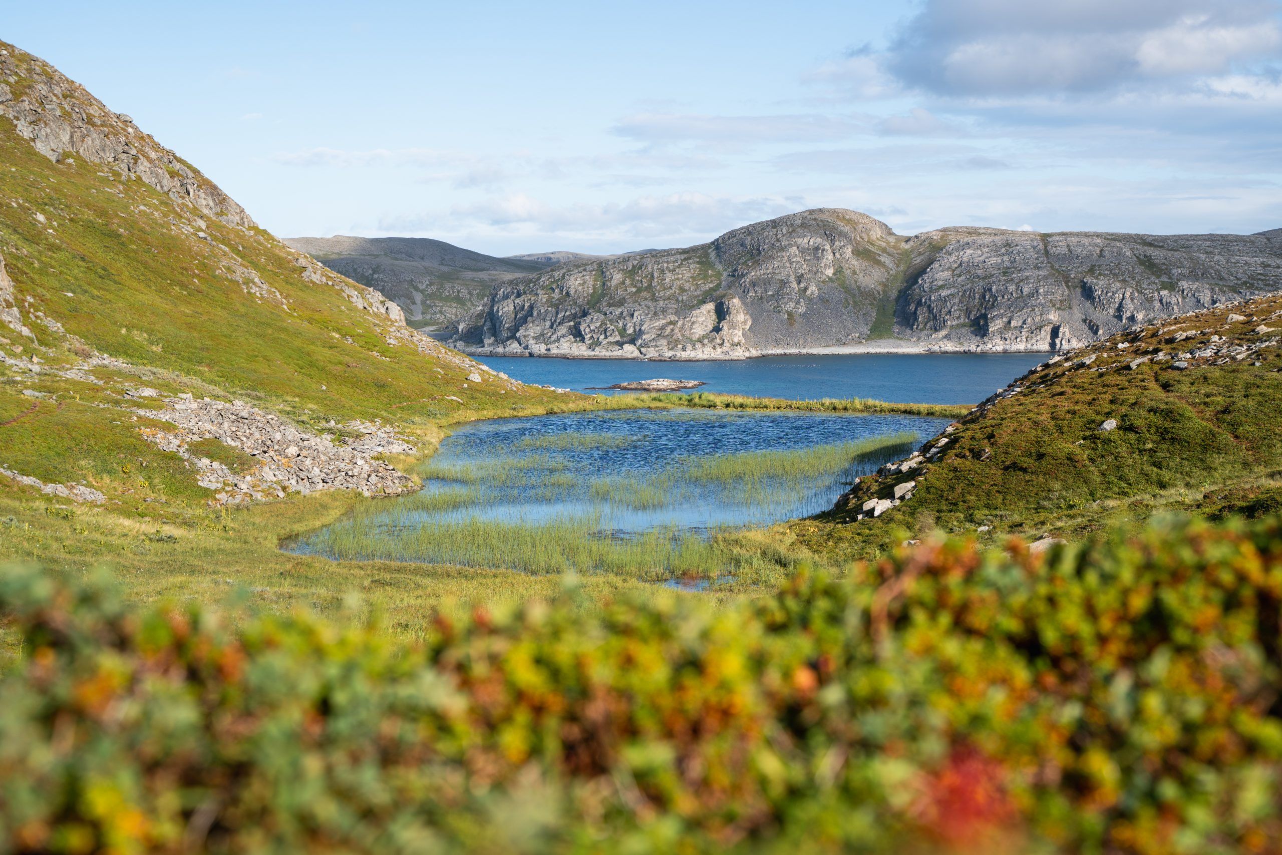 Wanderung zur Ytre Staurvika Hütte Nordkyn Nordnorwegen