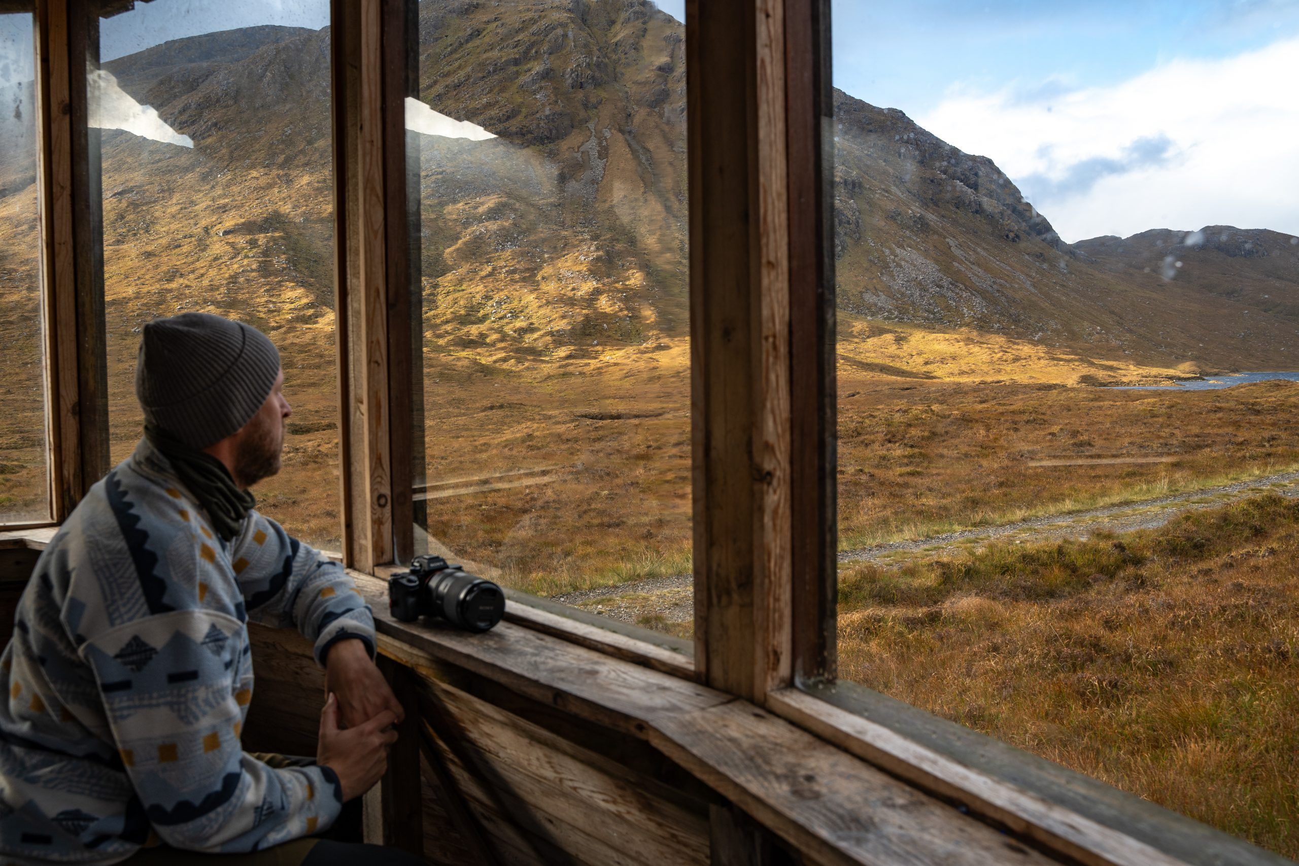 Ausblick aus dem Eagle Observatory auf Lewis und Harris in Schottland