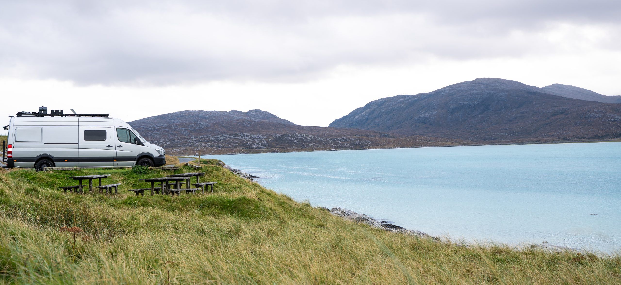 Offizieller Wohnmobil Stellplatz am Luskentyre Beach Harris