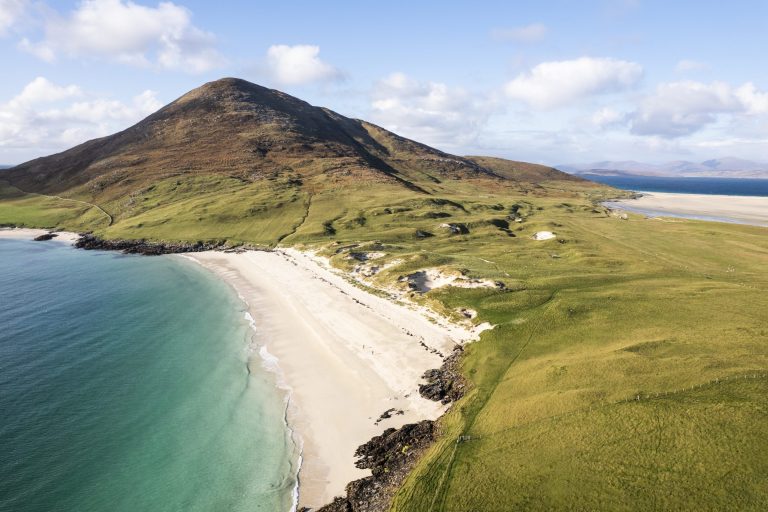 Strand von Traigh na Cleavag Isle of Harris in Schottland