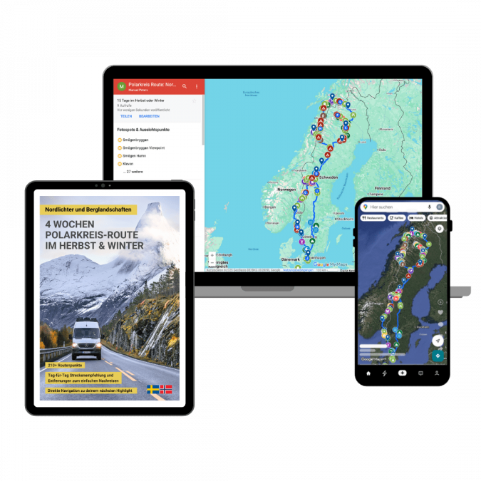 4 Wochen Polarkreis-Route Norwegen und Schweden im Herbst und Winter 4 Wochen Polarkreis-Route Norwegen und Schweden im Herbst und Winter