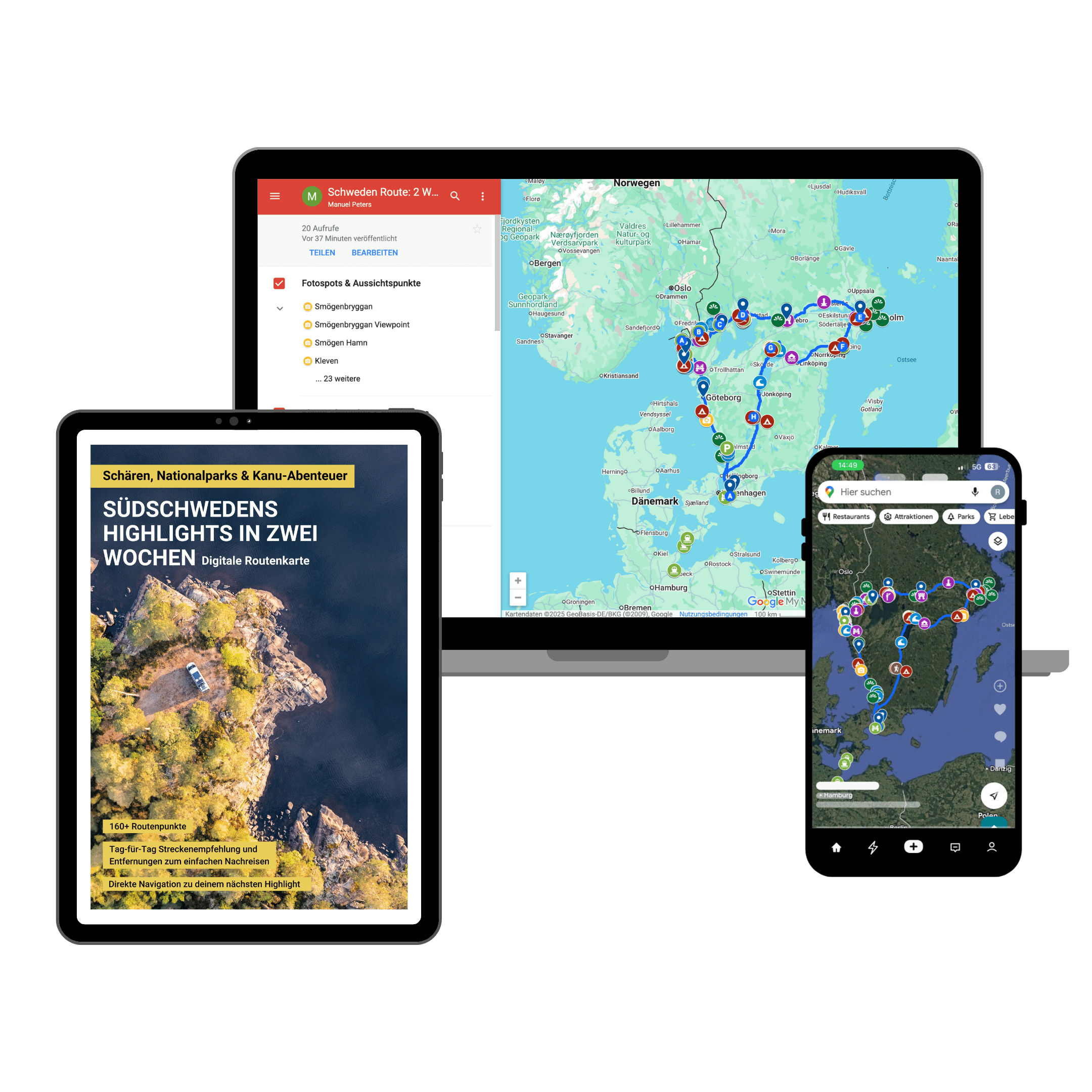Digitale Schweden-Karte