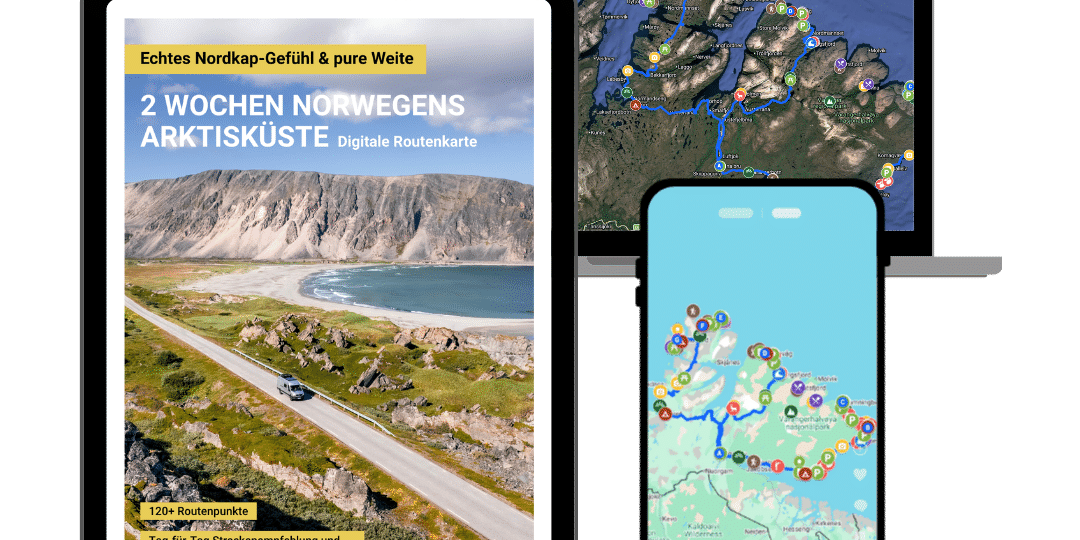 Digitale Routenkarte_2 Wochen Norwegens Arktisküste_Mockup NEU