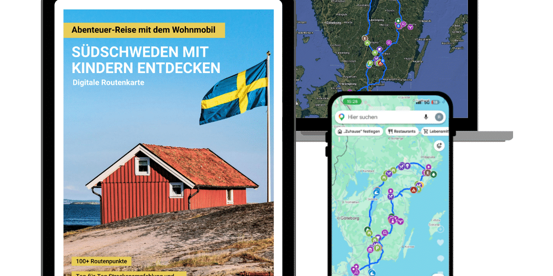 Digitale Routenkarte_Südschweden mit Kindern entdecken_3 Wochen